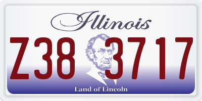 IL license plate Z383717
