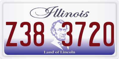 IL license plate Z383720