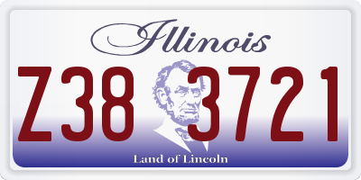 IL license plate Z383721