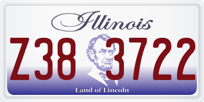 IL license plate Z383722