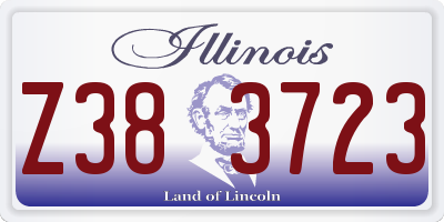 IL license plate Z383723