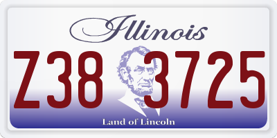 IL license plate Z383725