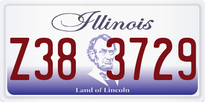 IL license plate Z383729