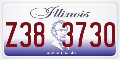 IL license plate Z383730