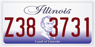 IL license plate Z383731