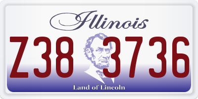 IL license plate Z383736