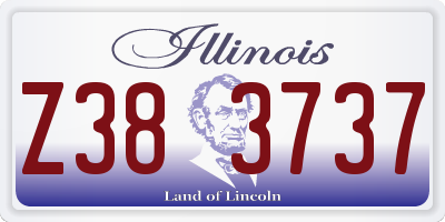 IL license plate Z383737