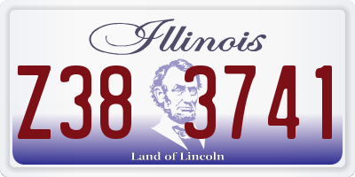 IL license plate Z383741