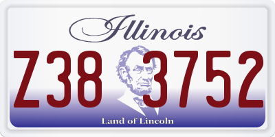 IL license plate Z383752