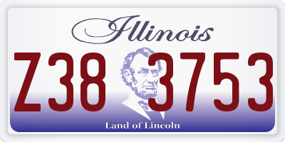 IL license plate Z383753