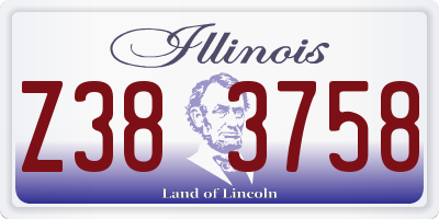 IL license plate Z383758