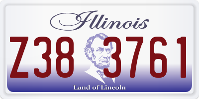 IL license plate Z383761