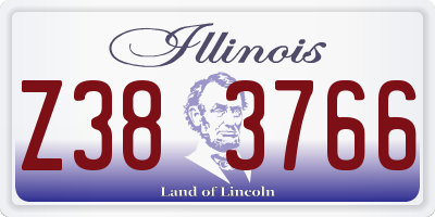 IL license plate Z383766