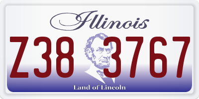 IL license plate Z383767