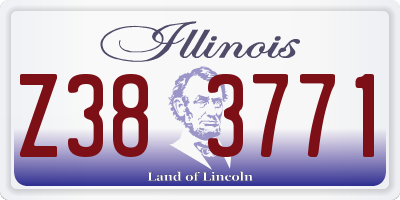 IL license plate Z383771