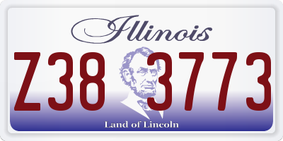 IL license plate Z383773
