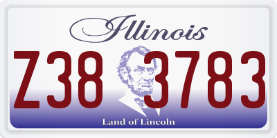 IL license plate Z383783