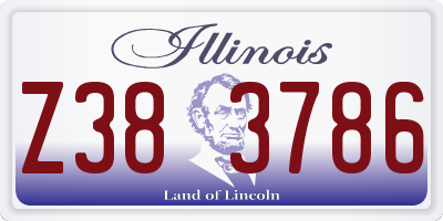 IL license plate Z383786