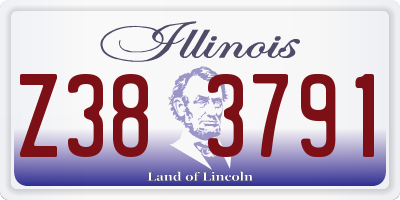 IL license plate Z383791