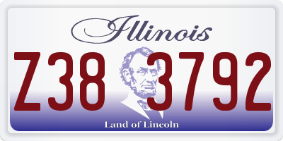 IL license plate Z383792