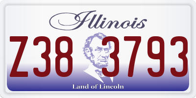 IL license plate Z383793