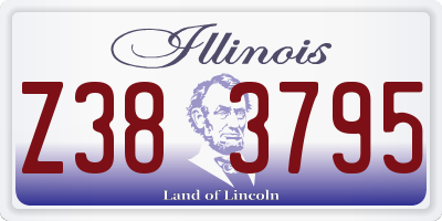 IL license plate Z383795