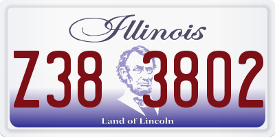 IL license plate Z383802