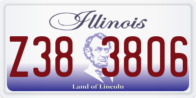 IL license plate Z383806