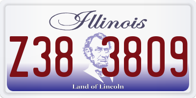 IL license plate Z383809
