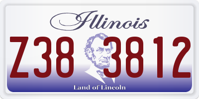 IL license plate Z383812