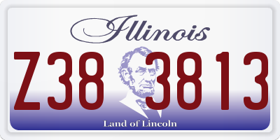 IL license plate Z383813