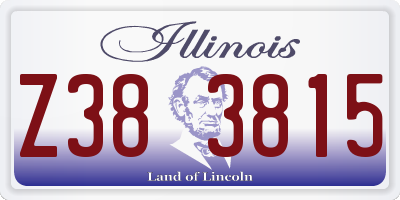 IL license plate Z383815