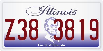 IL license plate Z383819