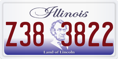 IL license plate Z383822