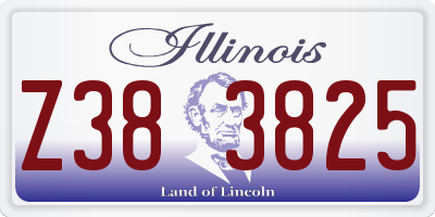 IL license plate Z383825