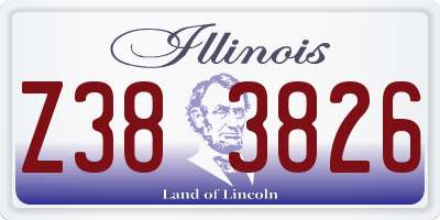 IL license plate Z383826