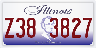 IL license plate Z383827