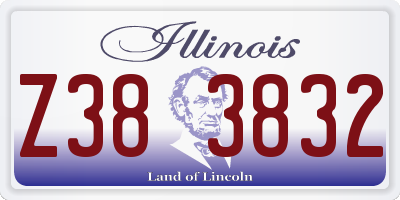 IL license plate Z383832