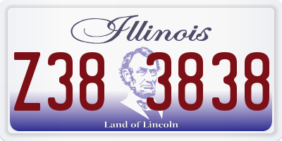 IL license plate Z383838