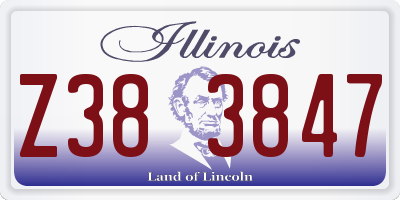 IL license plate Z383847