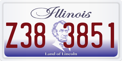 IL license plate Z383851