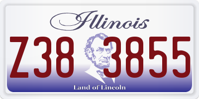 IL license plate Z383855