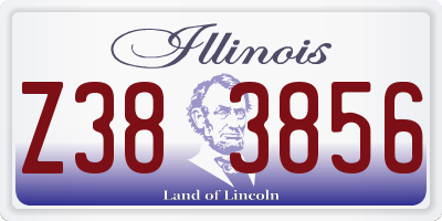 IL license plate Z383856