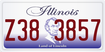 IL license plate Z383857