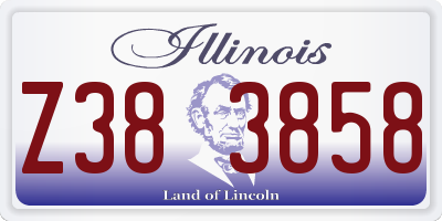 IL license plate Z383858