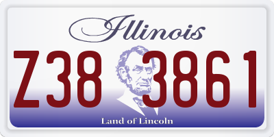 IL license plate Z383861