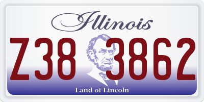 IL license plate Z383862