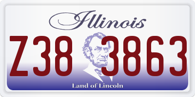 IL license plate Z383863