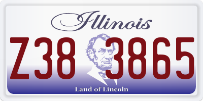 IL license plate Z383865