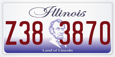 IL license plate Z383870